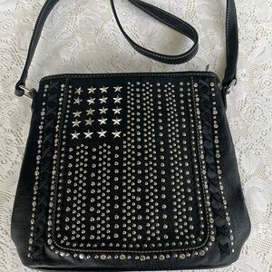 Montana West Black Studded Crossbody with Star Detail